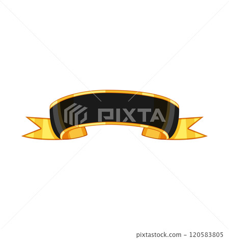 exquisite ribbon golden luxury cartoon vector illustration exquisite ribbon golden luxury cartoon vector illustration 120583805