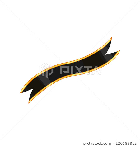 premium ribbon golden luxury cartoon vector illustration 120583812