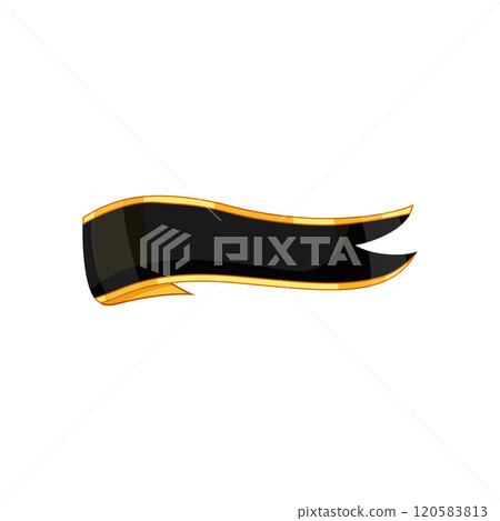 opulence ribbon golden luxury cartoon vector illustration 120583813