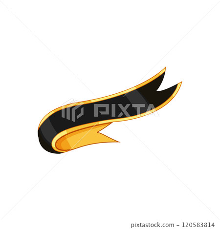 elegance ribbon golden luxury cartoon vector illustration 120583814