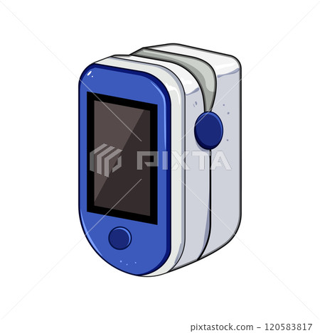 reading pulse oximeter cartoon vector illustration 120583817