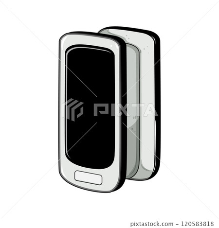fingertip pulse oximeter cartoon vector illustration 120583818