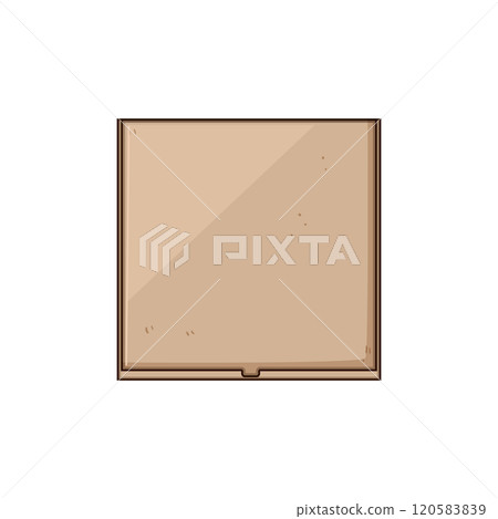 ecofriendly pizza box cartoon vector illustration 120583839