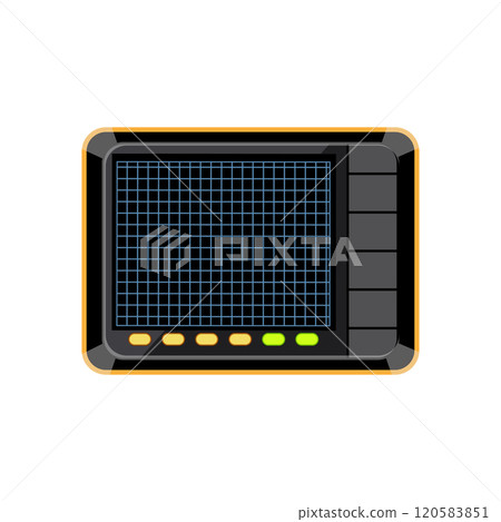 probe oscillograph cartoon vector illustration 120583851