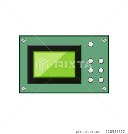display oscillograph cartoon vector illustration 120583852