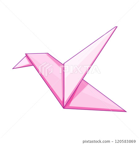 fold origami animals cartoon vector illustration 120583869