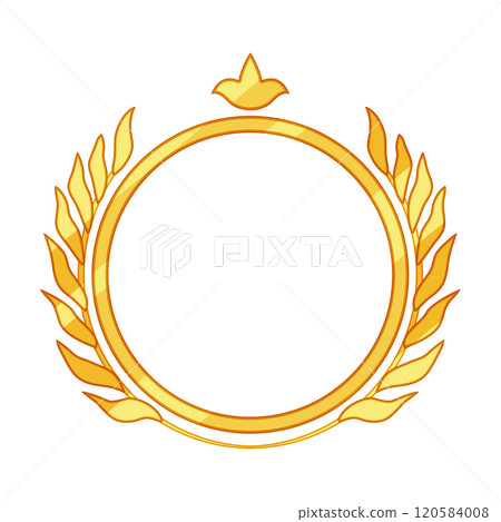 affluent badge golden luxury cartoon vector illustration 120584008