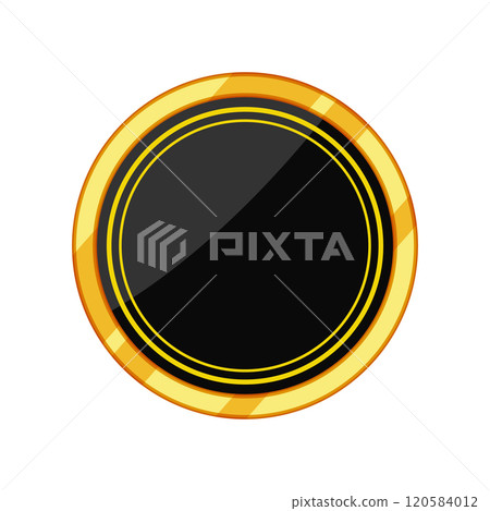 grandeur badge golden luxury cartoon vector illustration grandeur badge golden luxury cartoon vector illustration 120584012