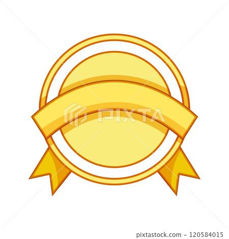 elegance badge golden luxury cartoon vector illustration elegance badge golden luxury cartoon vector illustration 120584015