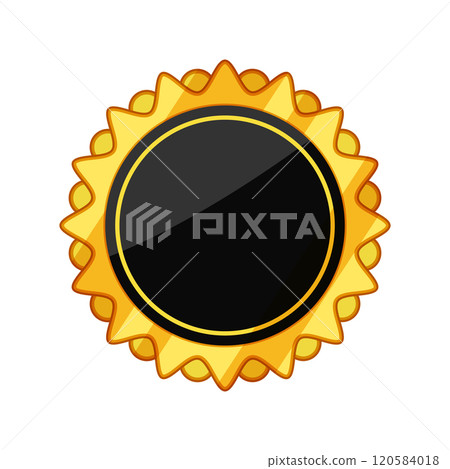 opulence badge golden luxury cartoon vector illustration 120584018