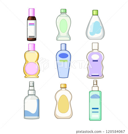 oil baby set cartoon vector illustration 120584067