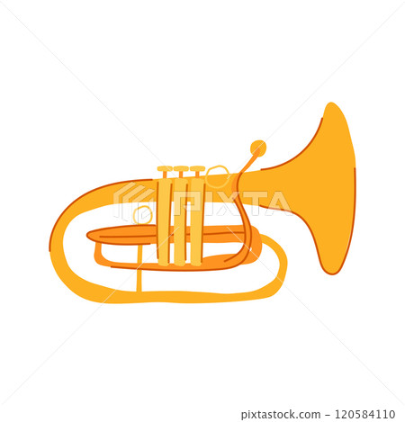 large tuba cartoon vector illustration 120584110
