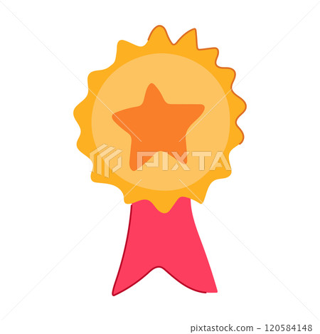 medal star badge cartoon vector illustration 120584148