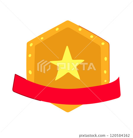 recognition star badge cartoon vector illustration recognition star badge cartoon vector illustration 120584162