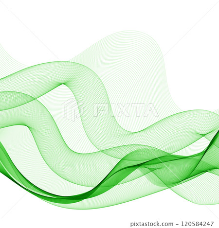 Green abstract background with wave. Vector illustration. Eps 10 120584247