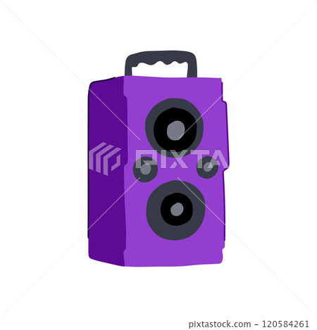 portable speaker music cartoon vector illustration 120584261