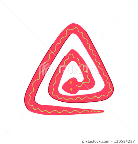 exotic snake oriental cartoon vector illustration 120584287