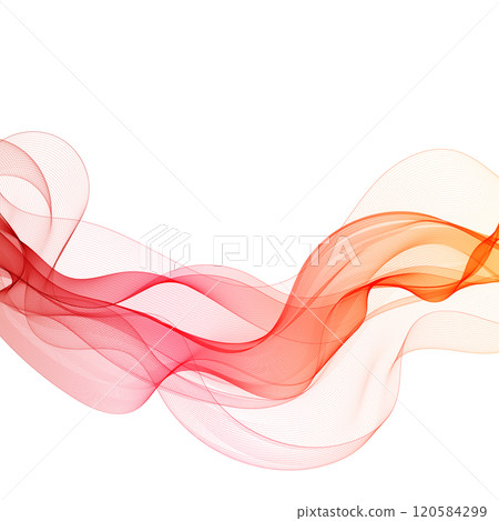 Red abstract wave. presentation template. decor for shell brochures, flyers, postcards. layout for an advertising banner 120584299
