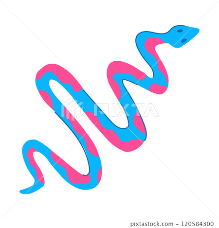 danger snake oriental cartoon vector illustration 120584300