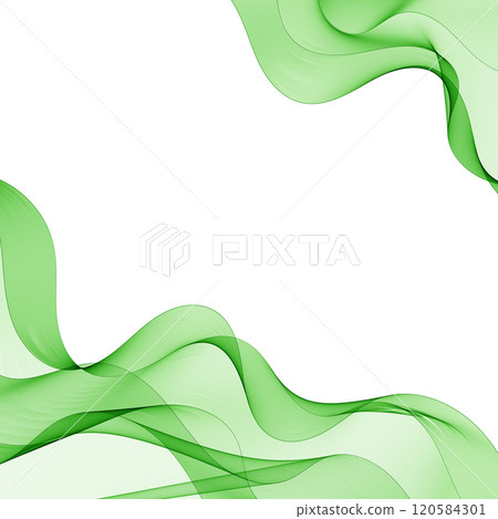 Abstract background with green waves on a white background. Background for presentation, advertising, cover and much more. 120584301