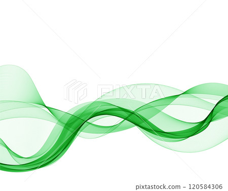 Green abstract background with wave. Vector illustration. Eps 10 120584306