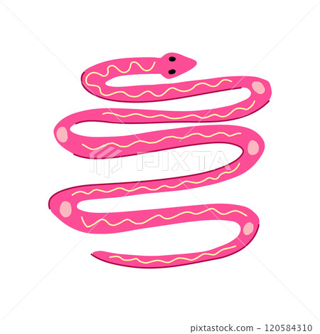 slither snake oriental cartoon vector illustration 120584310