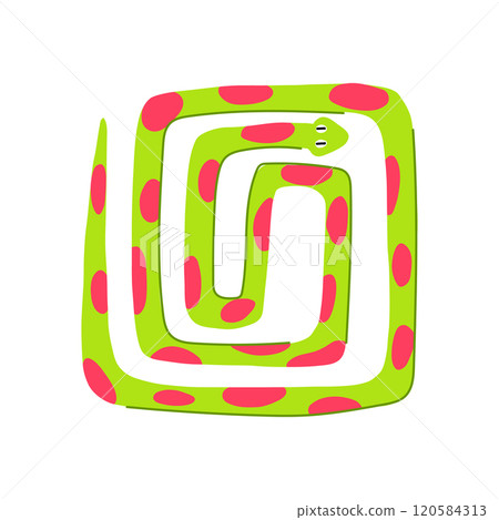 viper snake oriental cartoon vector illustration 120584313