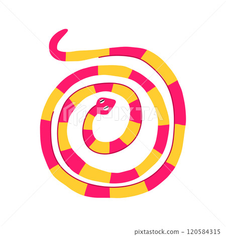 scales snake oriental cartoon vector illustration 120584315