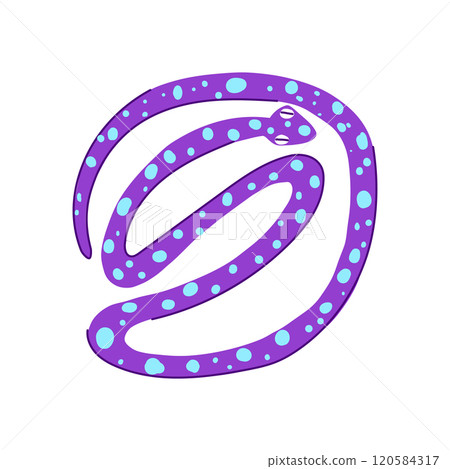 serpent snake oriental cartoon vector illustration 120584317