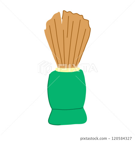 exfoliate shaving brush cartoon vector illustration 120584327