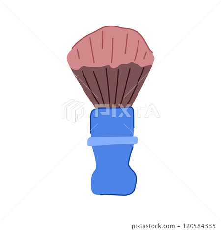 badger shaving brush cartoon vector illustration 120584335