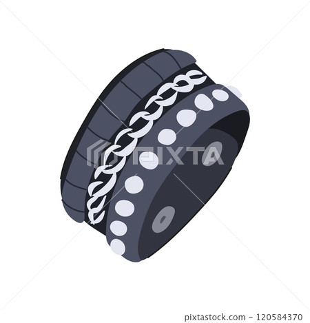 jewelry rock bracelet cartoon vector illustration 120584370