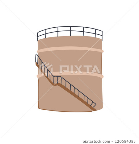 double oil tank storage cartoon vector illustration 120584383
