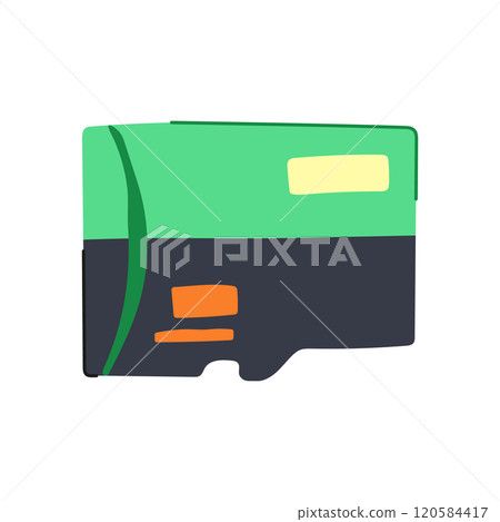 videos microsd card cartoon vector illustration 120584417