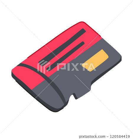 photos microsd card cartoon vector illustration 120584419