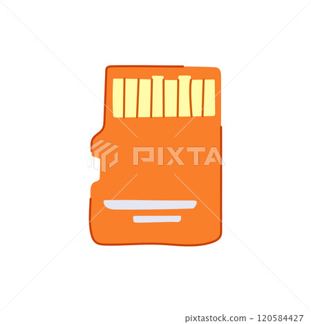 transfer microsd card cartoon vector illustration 120584427