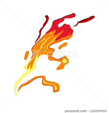 viscous liquid lava cartoon vector illustration 120584459