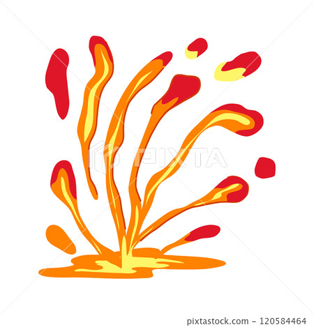 volcano liquid lava cartoon vector illustration 120584464