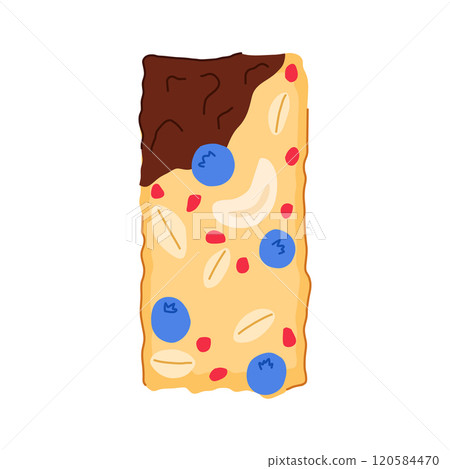 delicious granola bar cartoon vector illustration 120584470