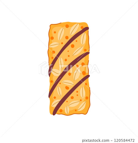 crunchy granola bar cartoon vector illustration 120584472
