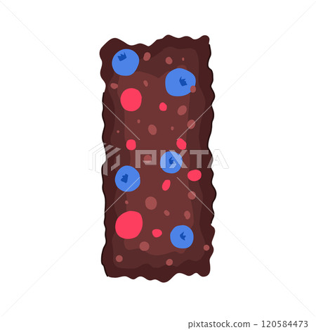 chewy granola bar cartoon vector illustration 120584473