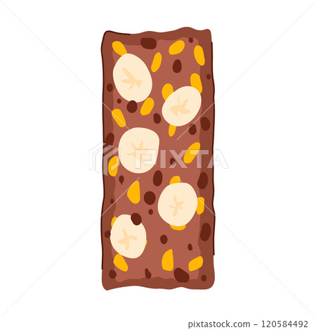 nuts granola bar cartoon vector illustration 120584492