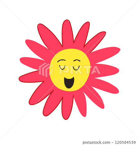beauty flower face cartoon vector illustration beauty flower face cartoon vector illustration 120584539