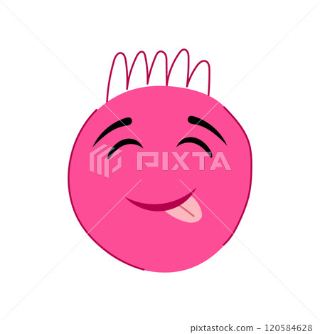 silly comic face cartoon vector illustration 120584628
