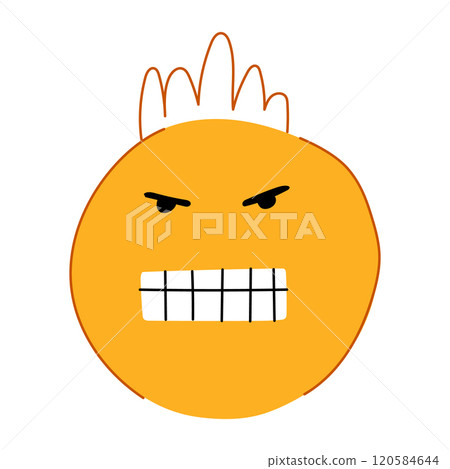 funny comic face cartoon vector illustration 120584644