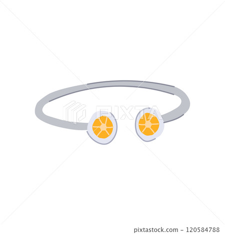 minimalist bracelet silver cartoon vector illustration minimalist bracelet silver cartoon vector illustration 120584788