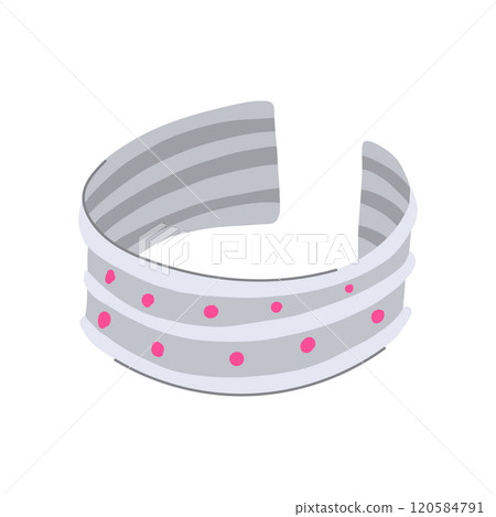 adjustable bracelet silver cartoon vector illustration 120584791