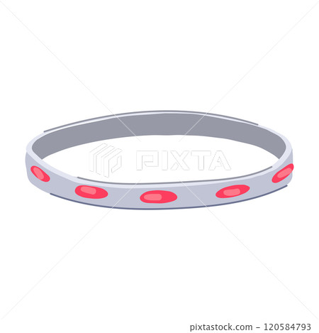 chain bracelet silver cartoon vector illustration 120584793