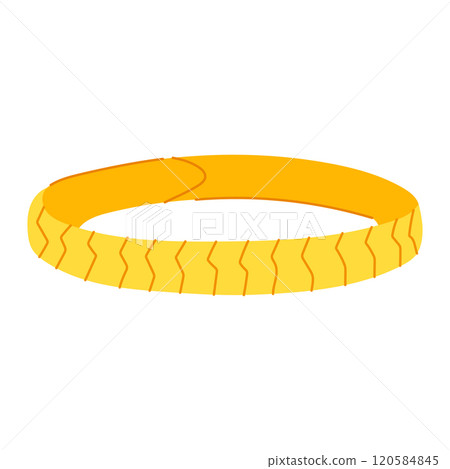 cuff bracelet gold cartoon vector illustration 120584845