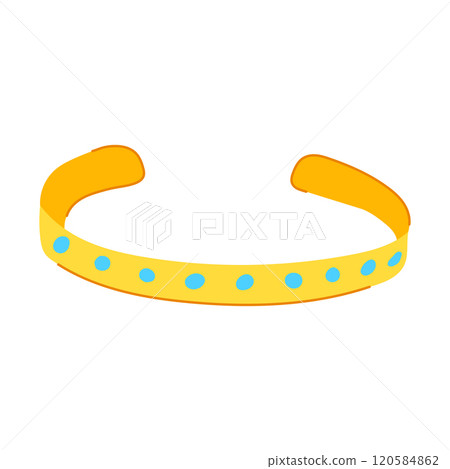 bangle bracelet gold cartoon vector illustration 120584862
